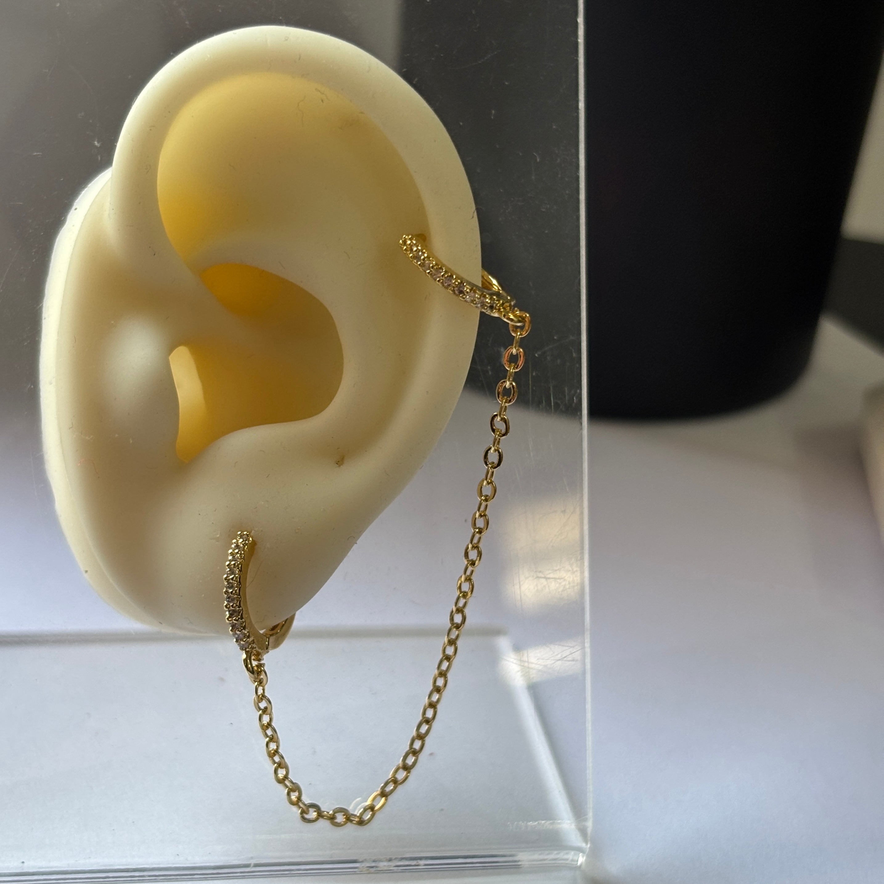 Double piercing hoops (brass)