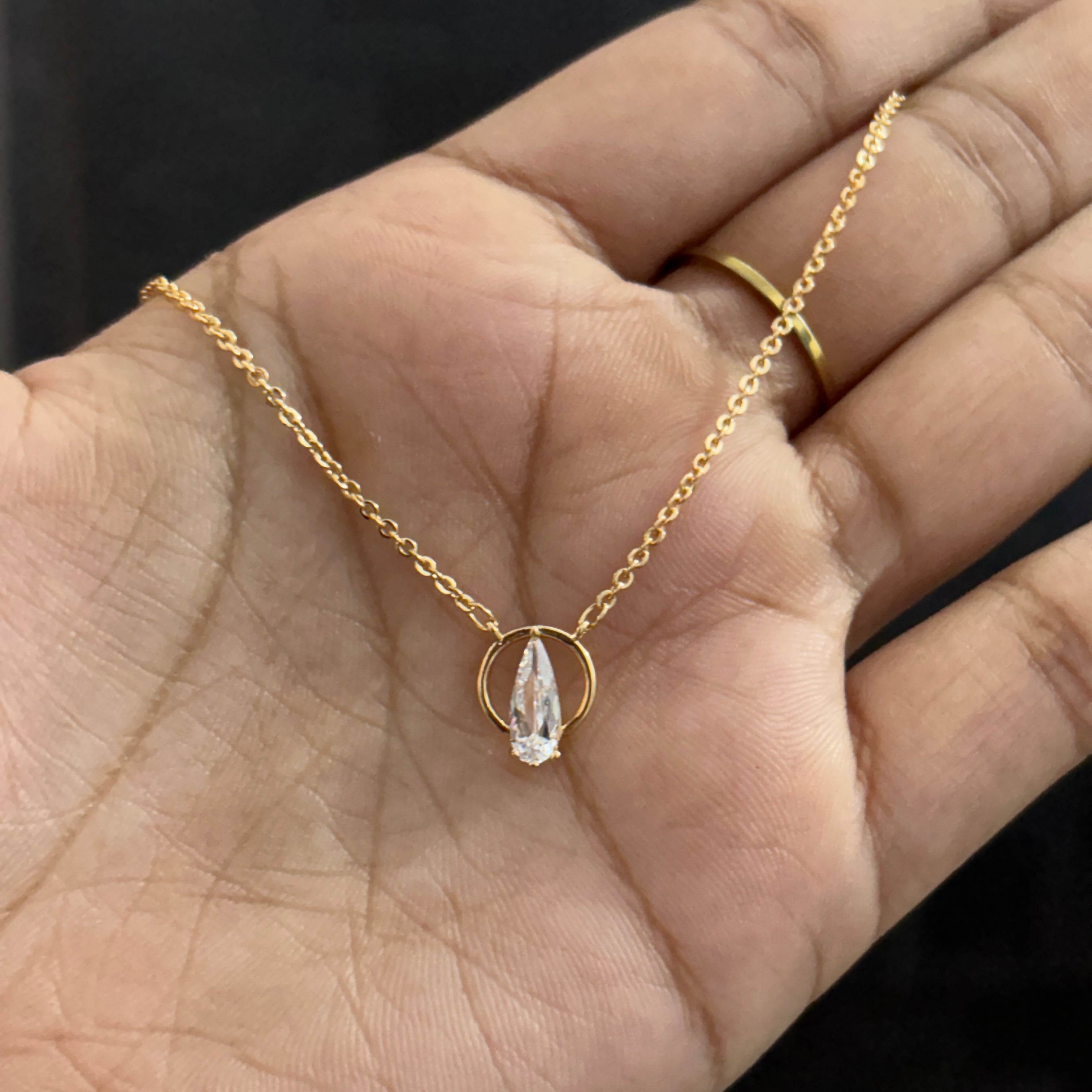 Ring drop necklace