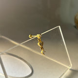 Hanging heart studs (ball screw) single piece