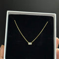 Mini cubic necklace (rectangular)