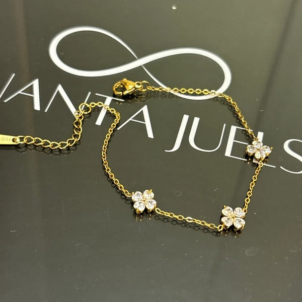Floral chain bracelet