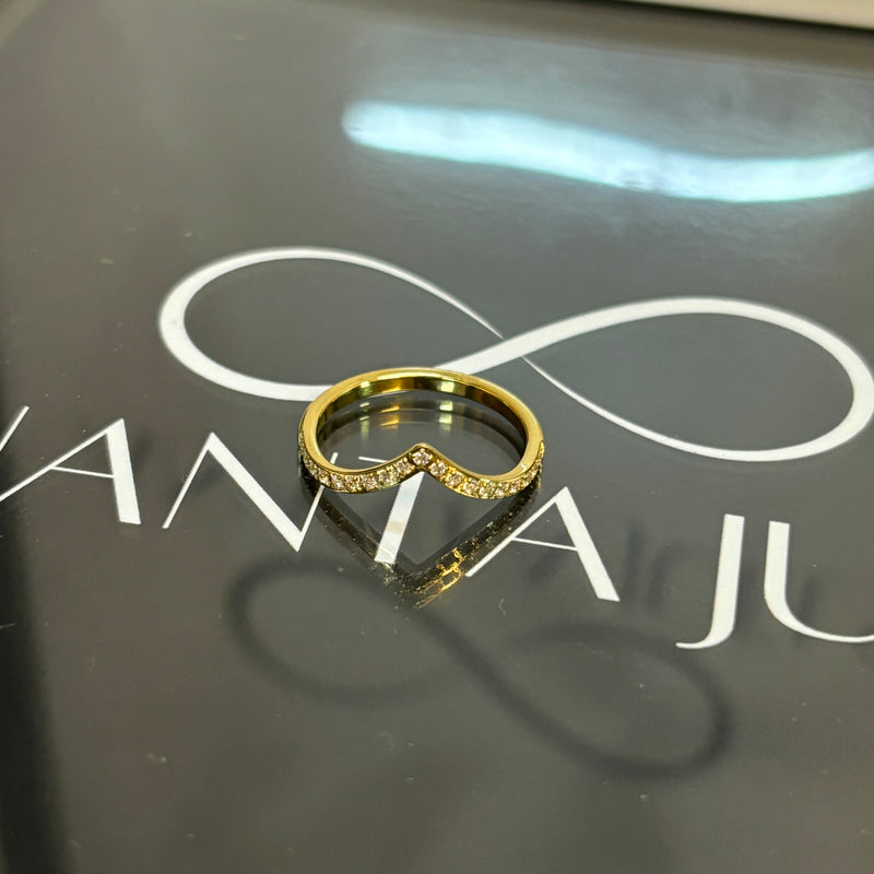 Studded crown ring