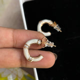 Vintage  hoops (white)
