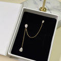 Teardrop earrings (double piercing) (single piece)