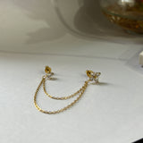 Gia double piercing earrings