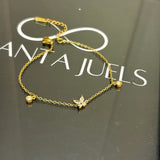 Butterfly chain bracelet