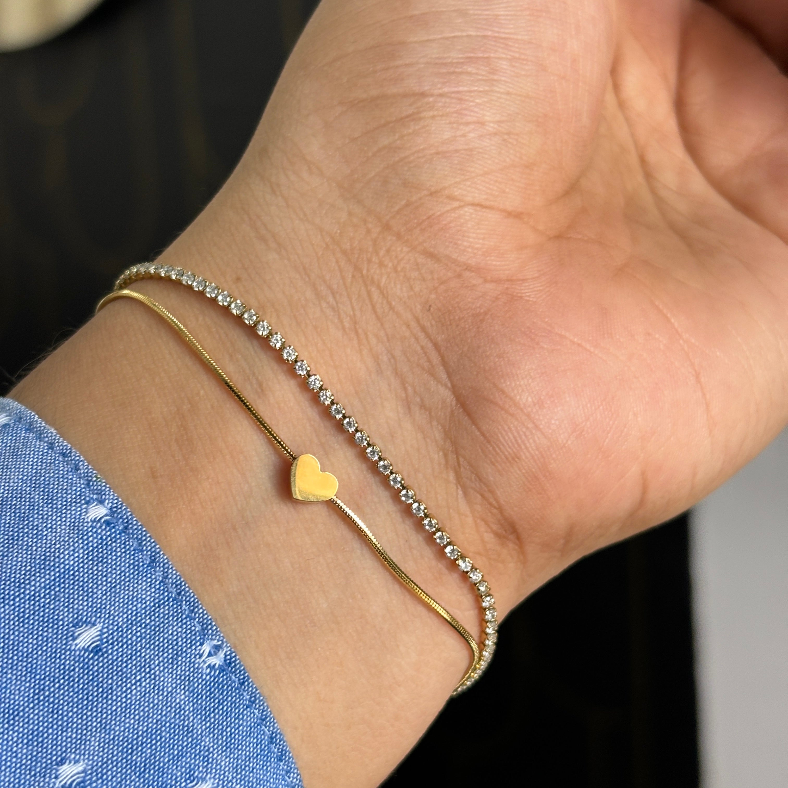 Mini amore tennis bracelet