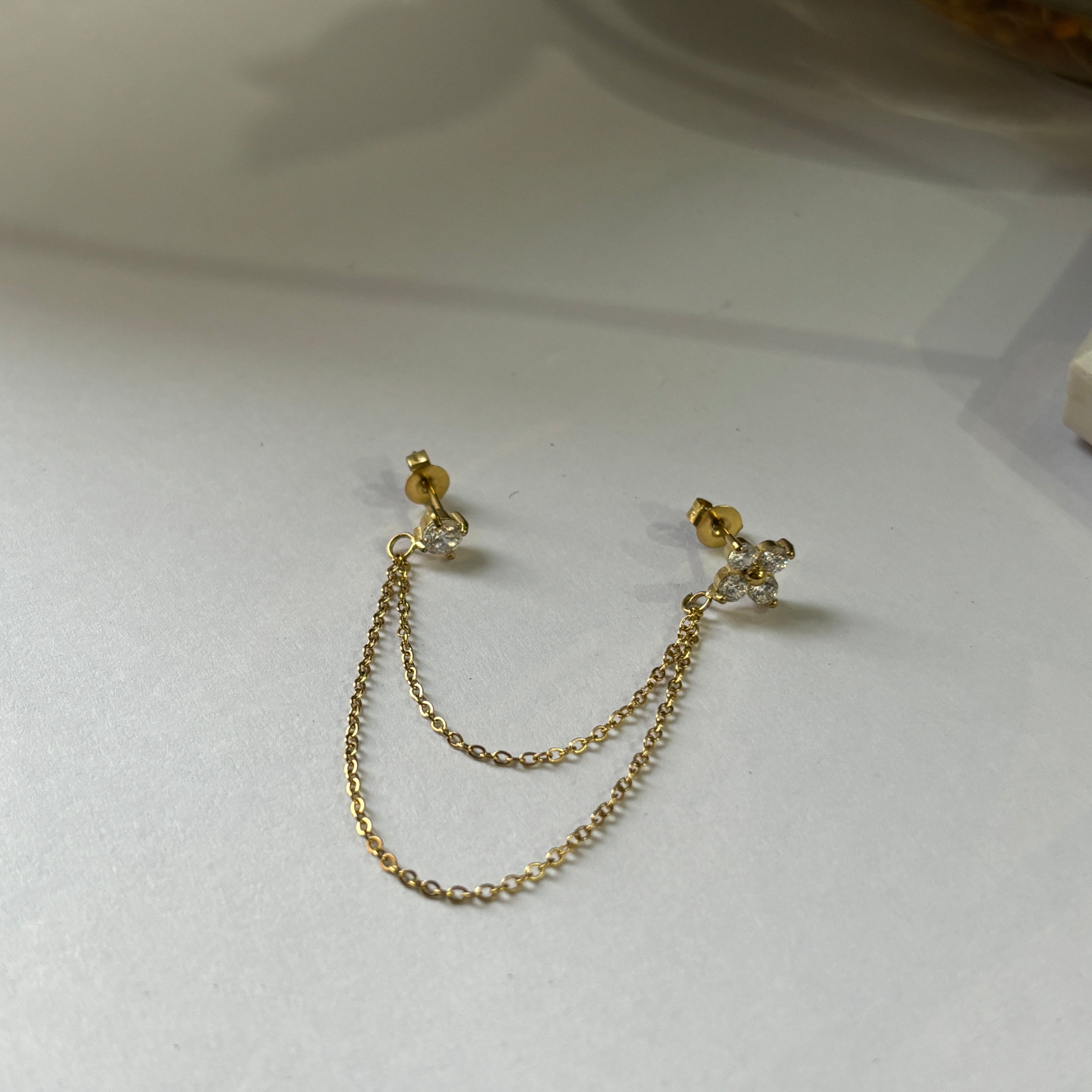 Gia double piercing earrings