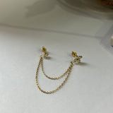 Gia double piercing earrings