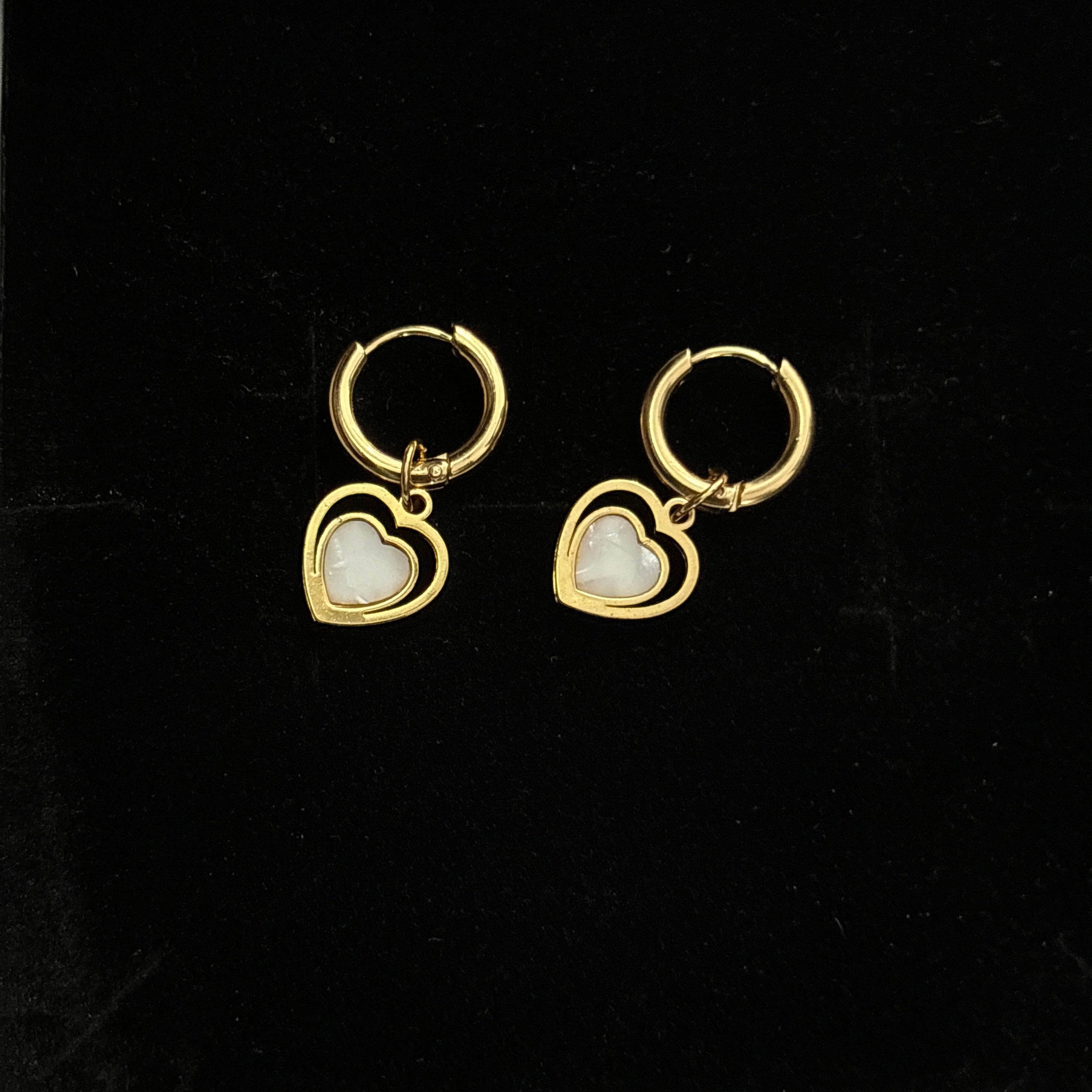 Heart 2 in 1 earrings