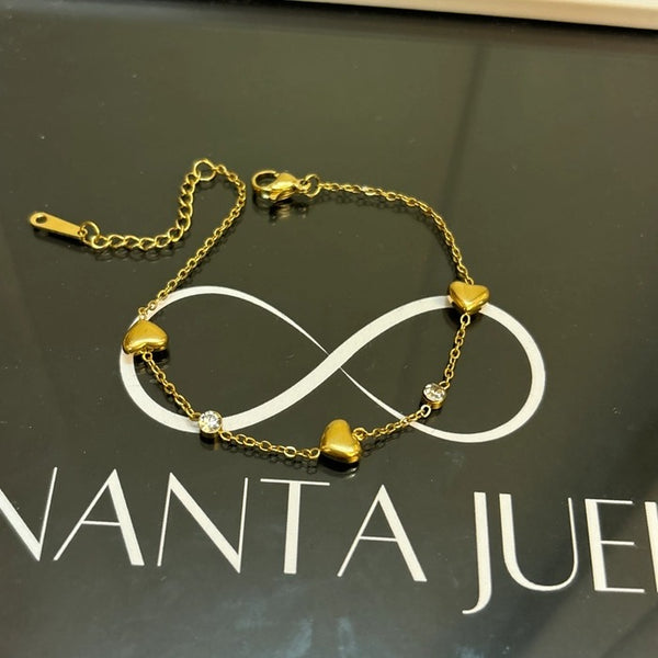 Heart chain bracelet
