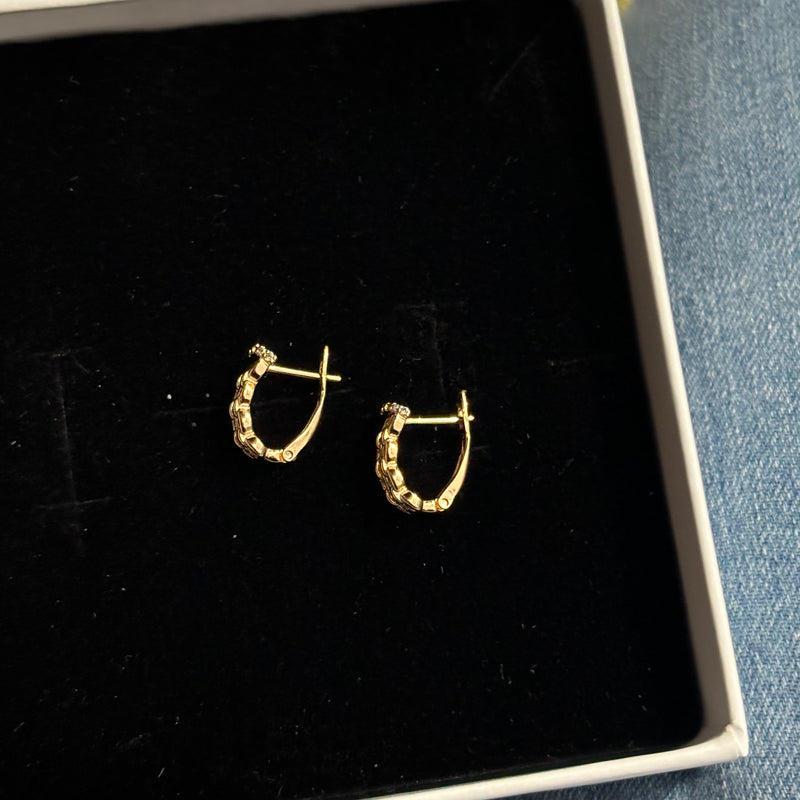 Link chain hoops (rose gold)