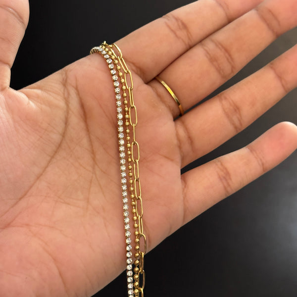 Triple layer necklace