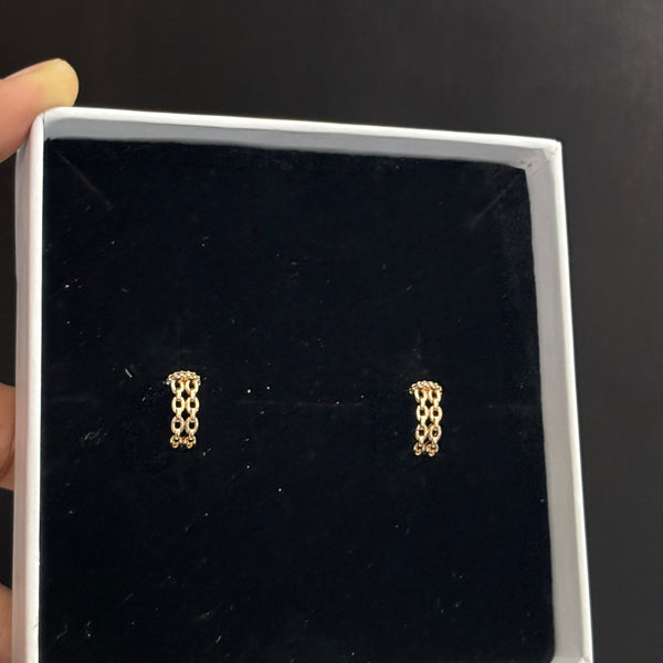 Link chain hoops (rose gold)