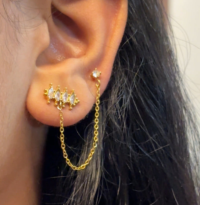 Anvi Double piercing earrings (1 pcs)