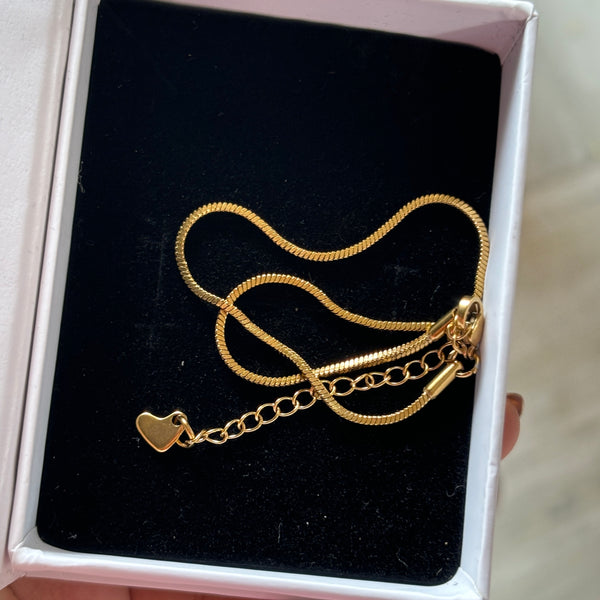 Minimal snake chain anklet