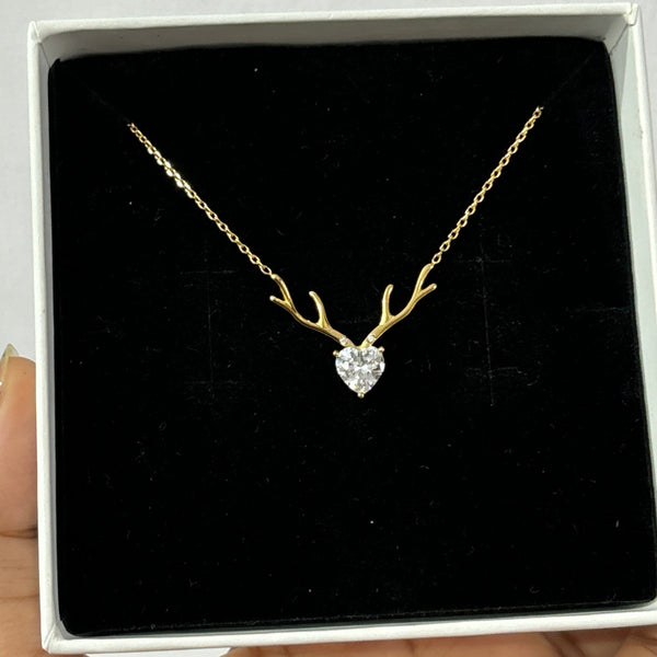 Deer heart necklace