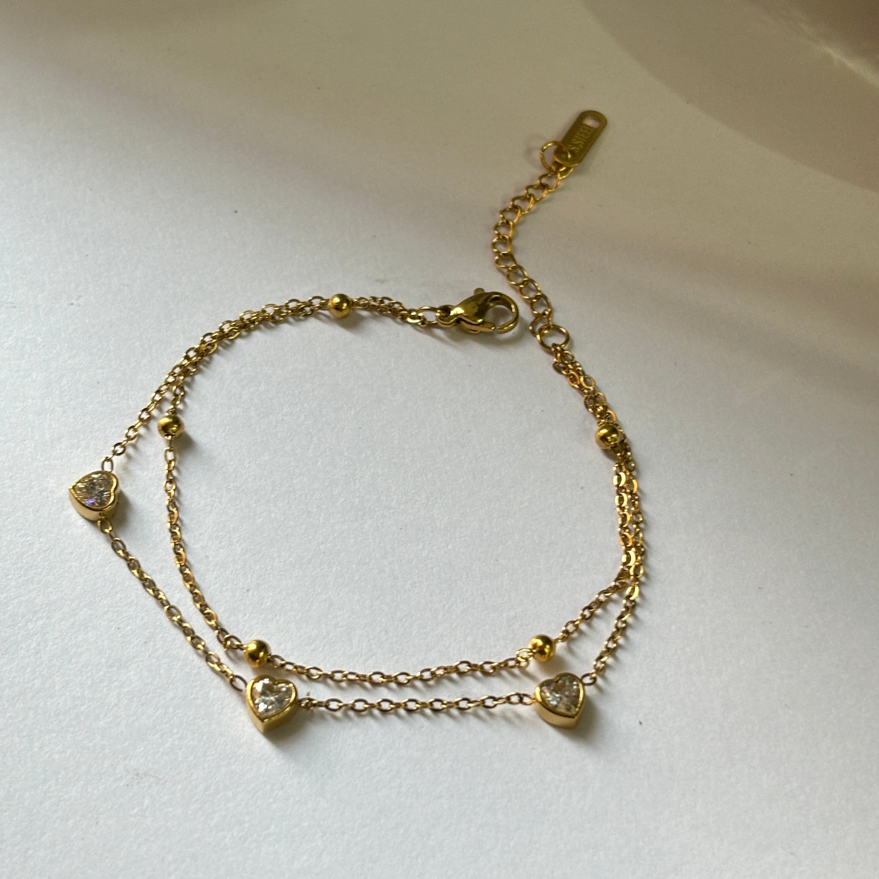 Bella heart chain bracelet