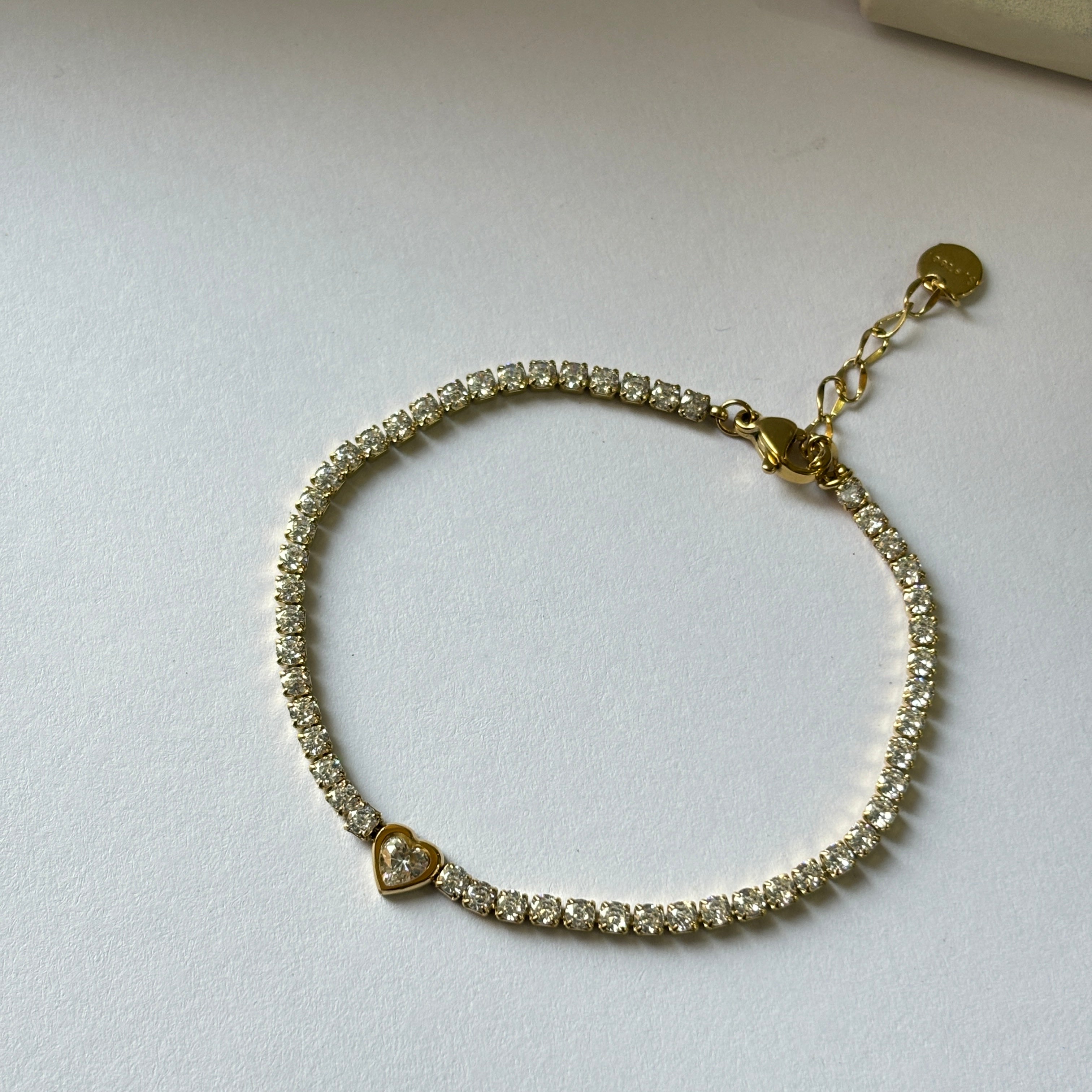 Bella heart tennis bracelet