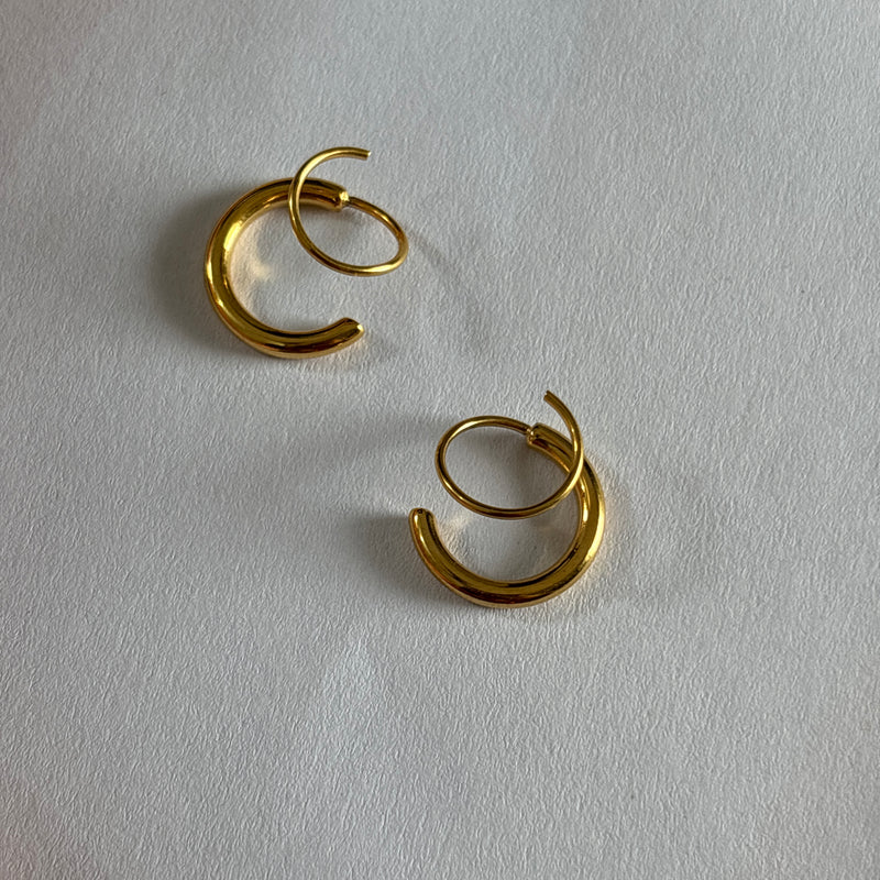 Plain Double twist hoops (no second piercing)