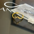 Studded crown ring