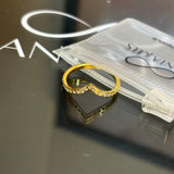 Studded crown ring