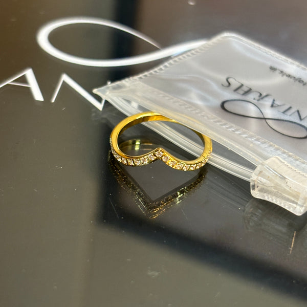Studded crown ring