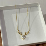 Deer heart necklace