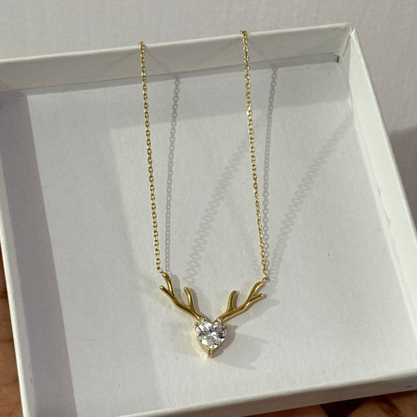 Deer heart necklace