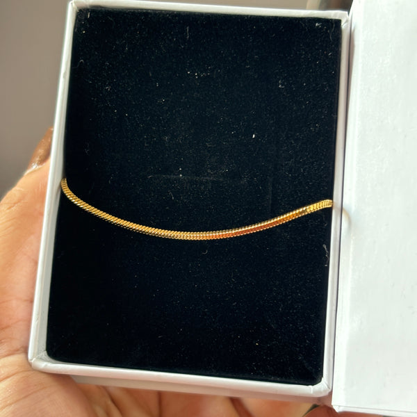 Minimal snake chain anklet