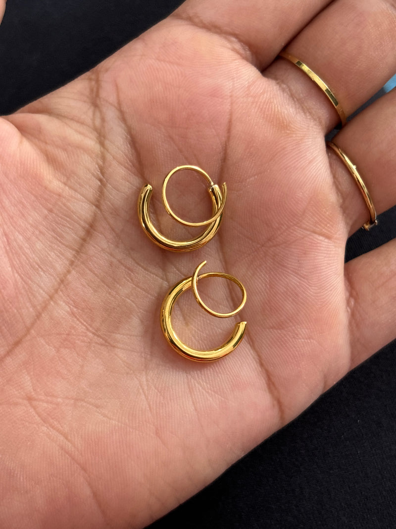 Plain Double twist hoops (no second piercing)