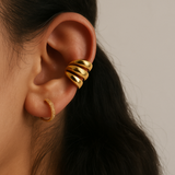 Triple layer cuff earrings