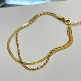 Dual chain bracelet