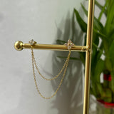 Gia double piercing earrings