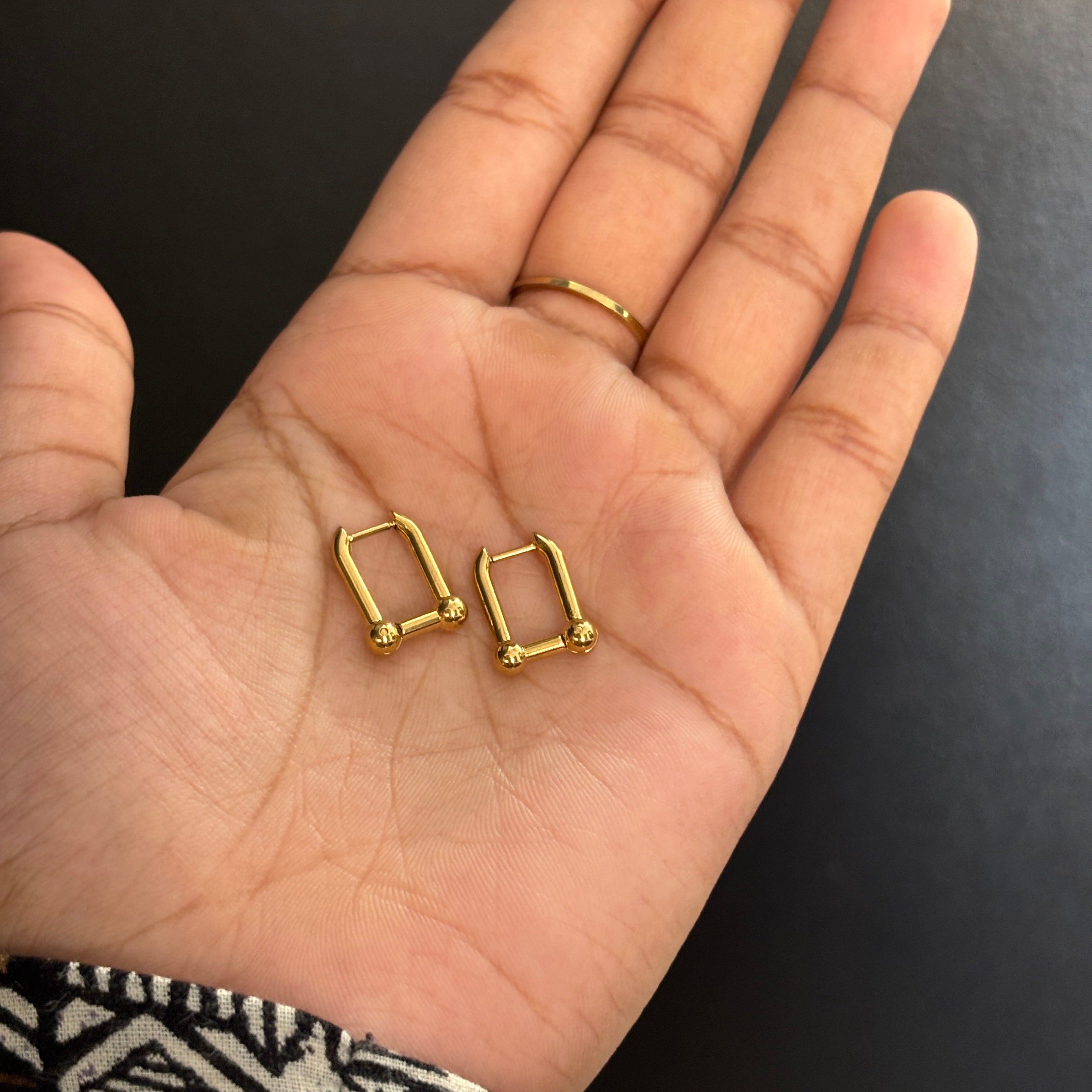 Horseshoe hoops earrings