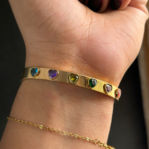 Multi colour band bracelet