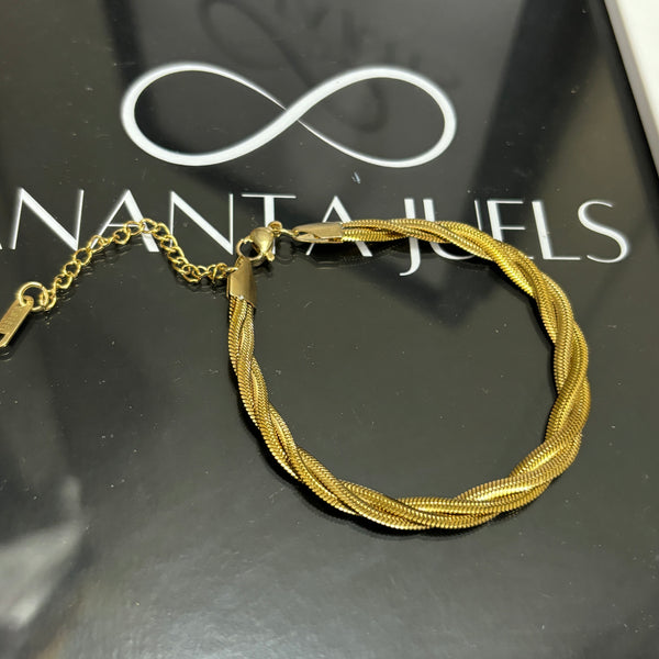 Twist snake chain bracelet