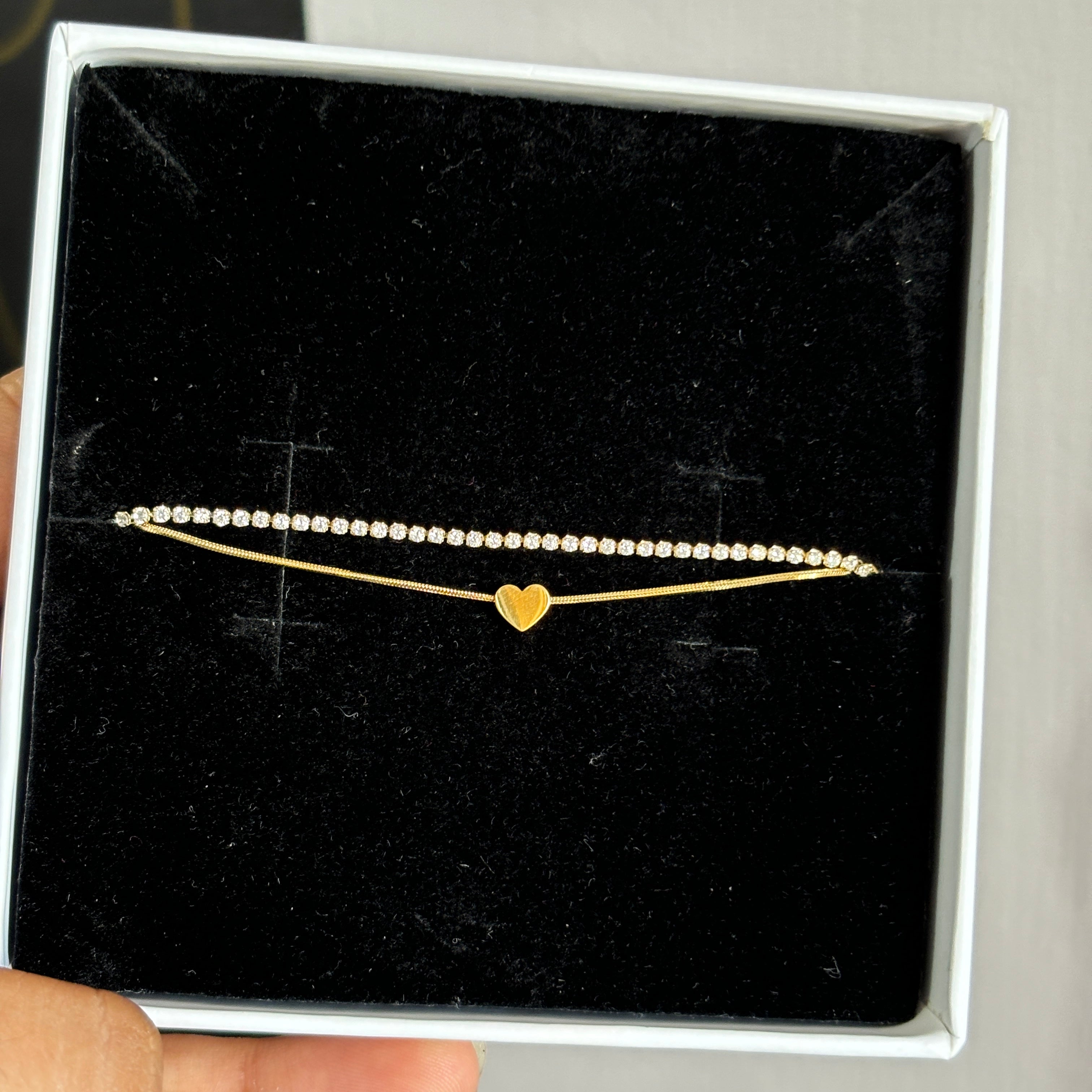 Mini amore tennis bracelet