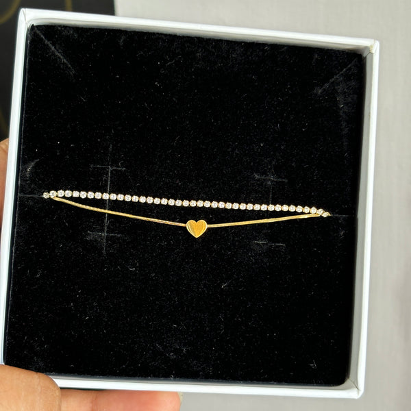 Mini amore tennis bracelet