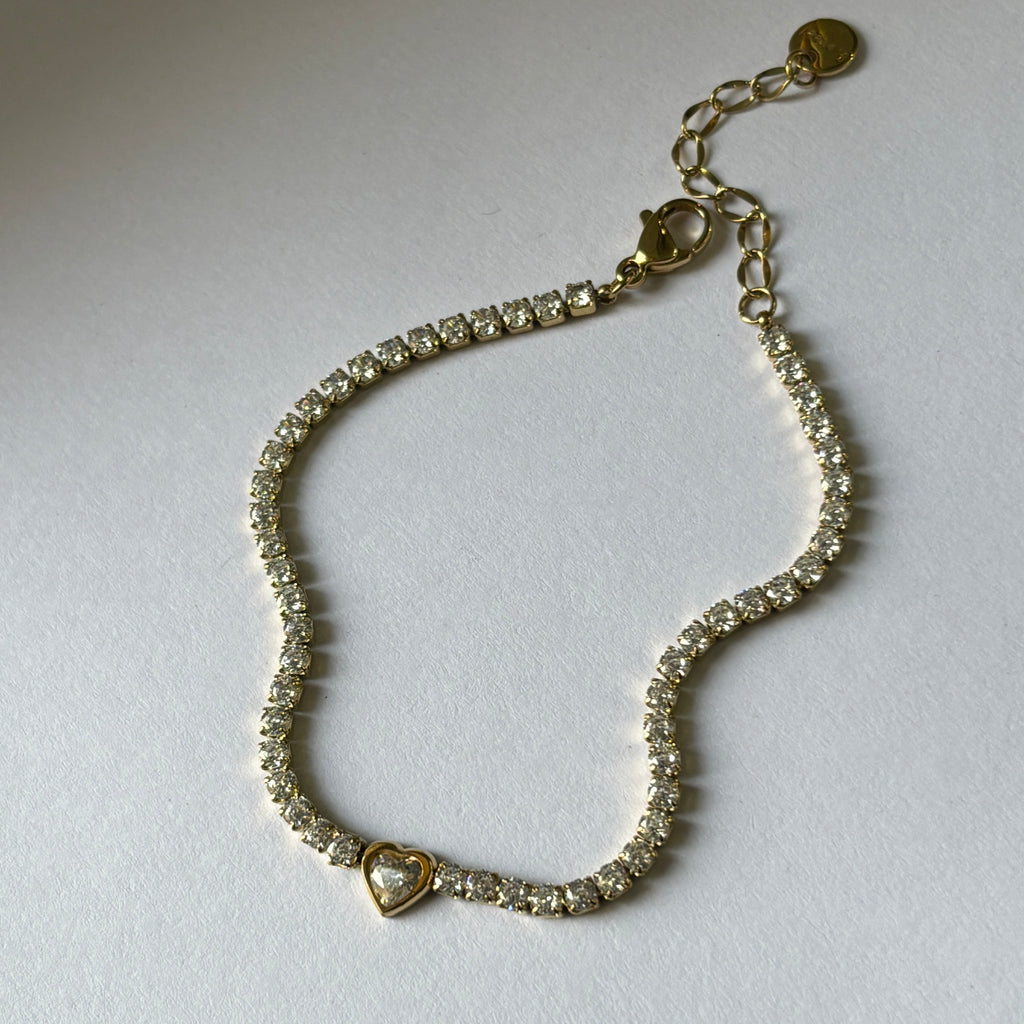 Bella heart tennis bracelet