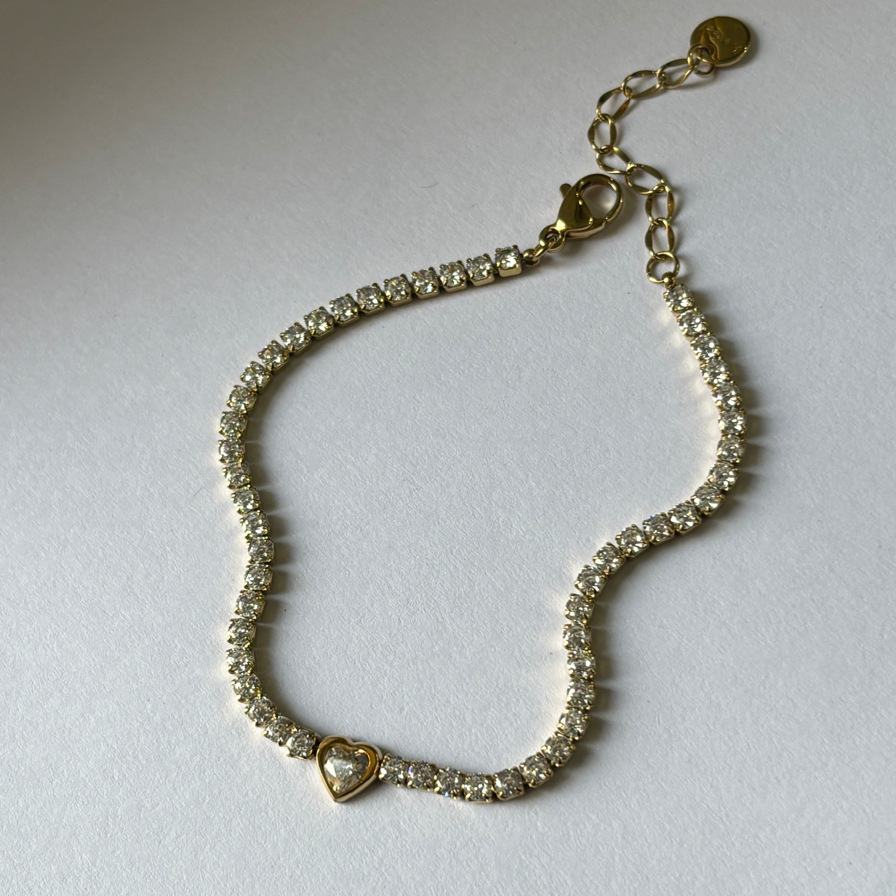 Bella heart tennis bracelet