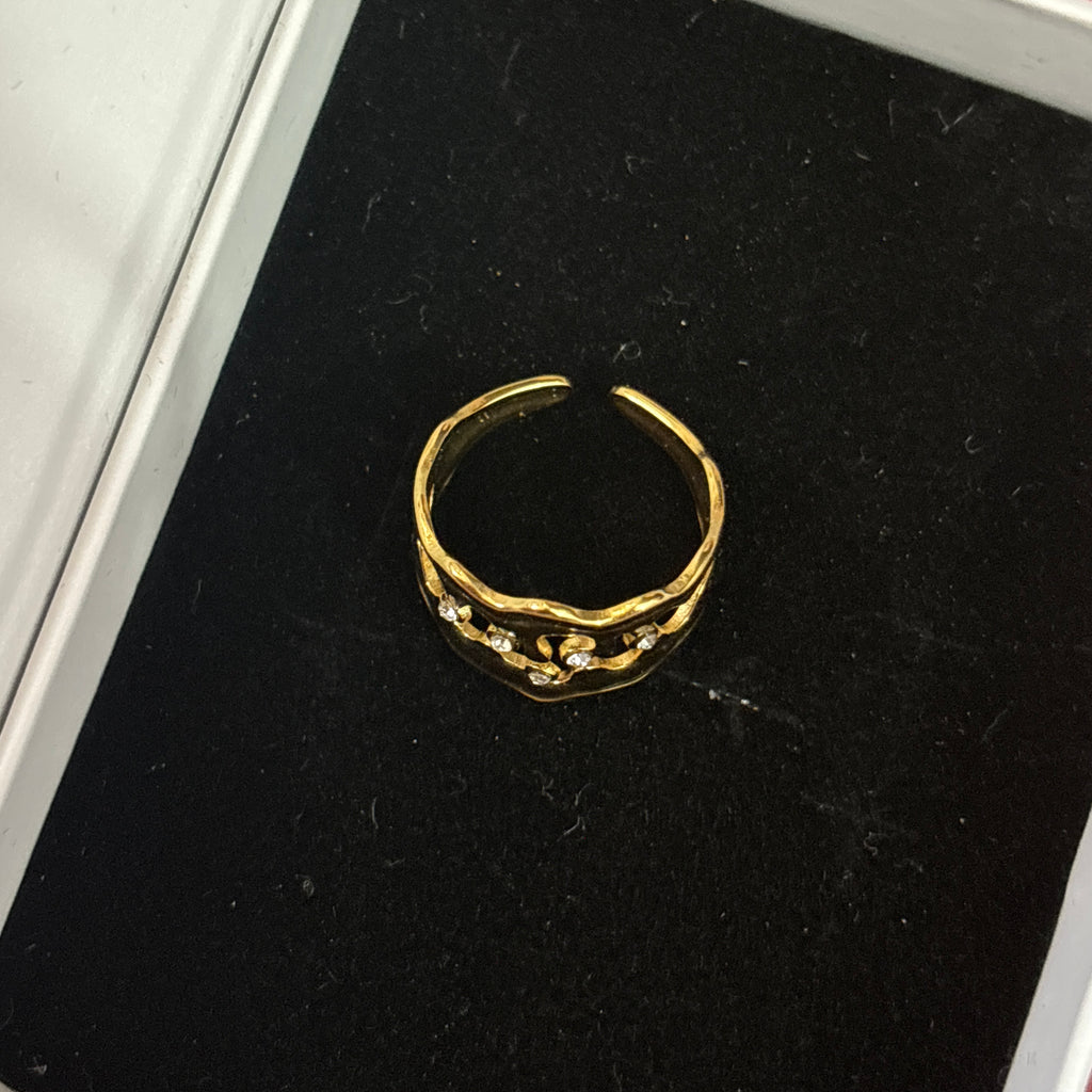Studded irregular shape ring