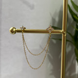 Gia double piercing earrings