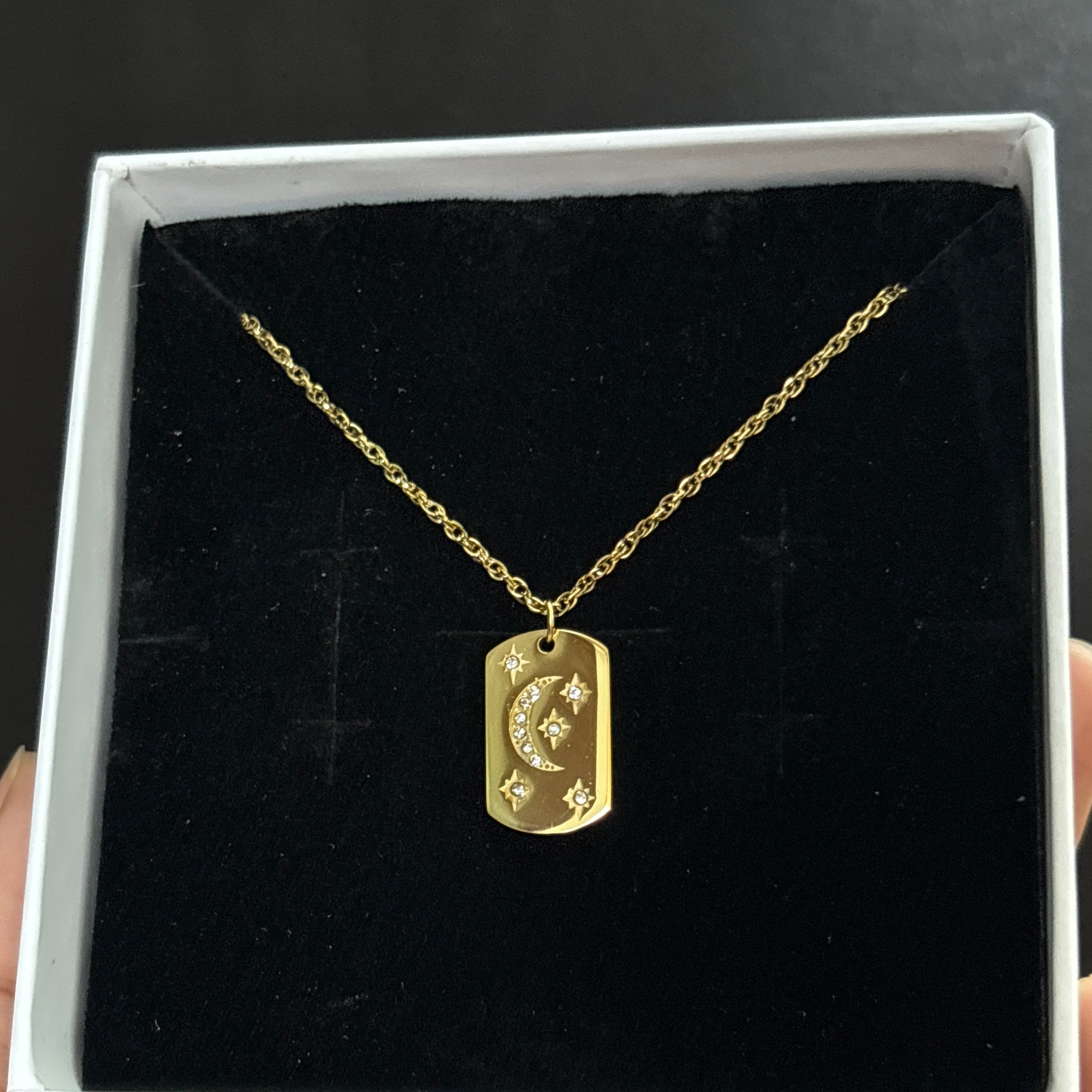 Moon star necklace