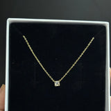 Mini cubic necklace (square)