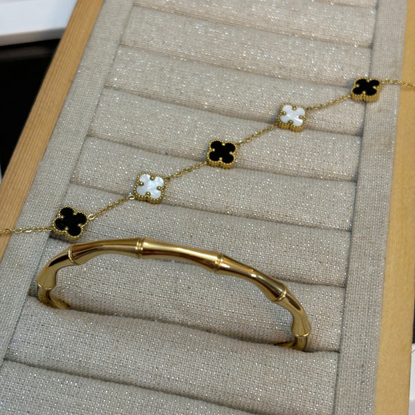 Bamboo bracelet stack