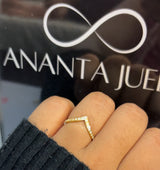 Studded crown ring