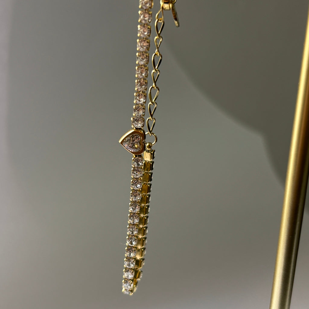 Bella heart tennis bracelet