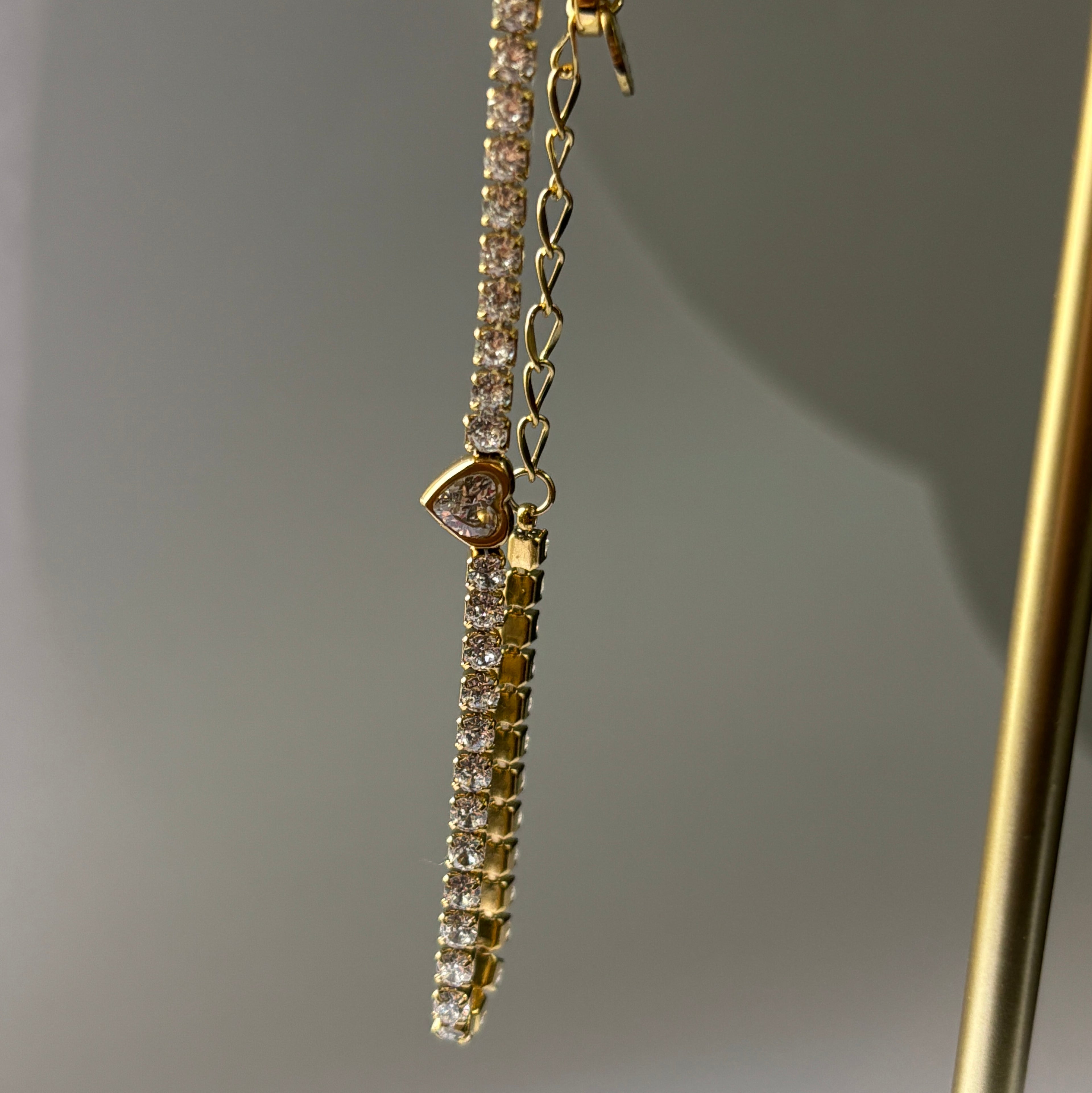 Bella heart tennis bracelet