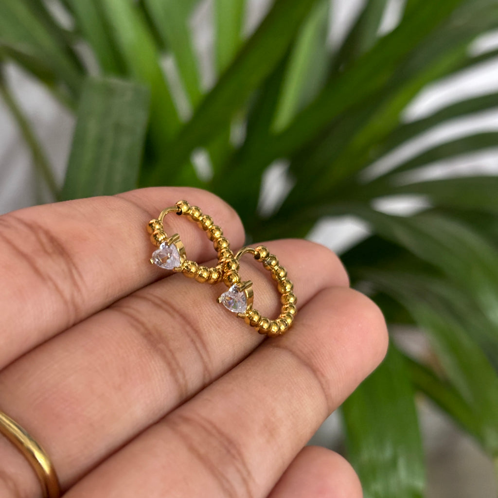 Bubble heart hoops